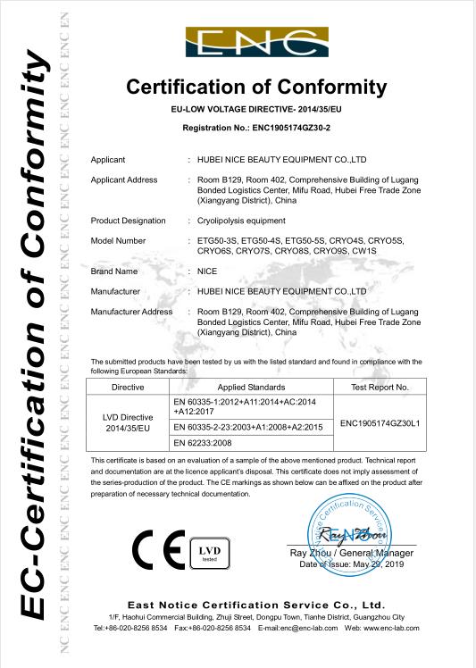 CE - Hubei Nice Beauty Equipment Co., Ltd.