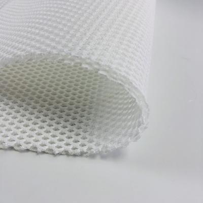 China Heat-insulation Customized White Washable Small Hexagon Mesh Hole 3D Mesh Fabric For Shoes Insole for sale