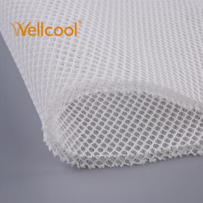 China Heat-Insulation Large Hexagon Tear Resistant Wrap Knitted White Mesh Spacer Fabric Manufacturers For Boat Use for sale