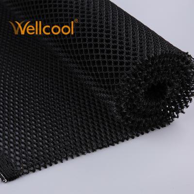 China Heat-insulation car cushion application black 500g/m2 3d airflow polyester lining spacer fabric mesh material for sale for sale