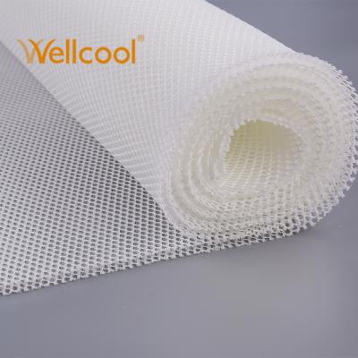 China Free sample of Heat-insulation knitted white anti bacteria 5mm thickness 3d spacer mesh fabric manufacturers of baby products application for sale