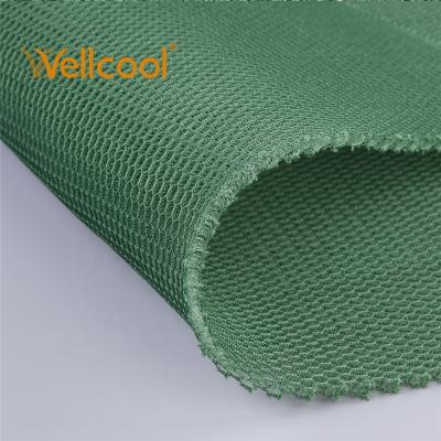 China Professional Heat-insulation 400-500g/m2 Anti Bacteria 3d Honeycomb Polyester Soft Air Mesh Fabric For Baby Stroller Liner for sale