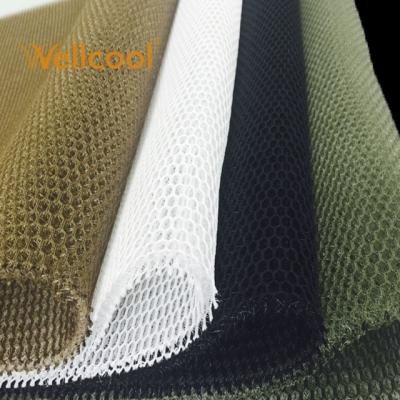 China Memory OEM Warp Knit 3-30mm Thickness Polyester Sandwich 3d Air Breathable Mesh Fabric For Military Tactical Armors Invest for sale