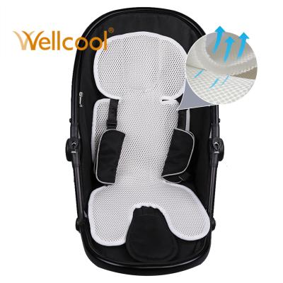 China Newest China Breathable Washable 3d Air Mesh Spacer Folding Infant Baby Polyester Stroller Liner for sale