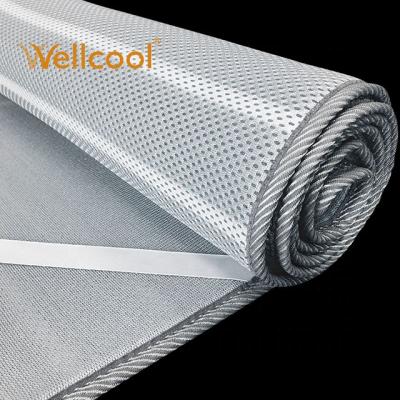 China Home Furniture Popular Light Gray Foldable 3d Mesh Spacer Cooling Mattress Breathable Bed Topper Pad for sale