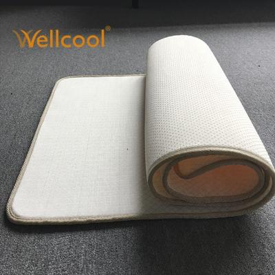 China Sports Cooling Strip Colorful Warp Knitted Thick Mesh 3d Yoga Mat for sale