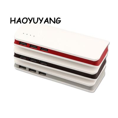 China Support 3 USB Power Bank 20000mAh External Power Bank 18650 Quick Backup Charger for Mobile Phone for sale