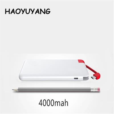 China 2021 Fast Charging New 4000mAh 8000mAh Mini Slim Portable Thin Credit Card Power Bank Support Card For Promotional Gifts for sale