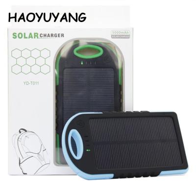 중국 Fast Charging Support 5000mAh Outdoor Portable Solar Power Bank with Dual USB Charger for Samsung iPhone Power Bank 판매용