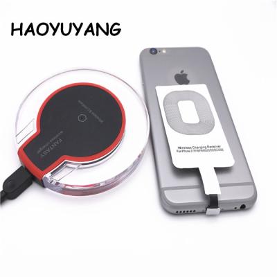 China Portable Qi Wireless Mobile Phone Tablet MP3 GPS Charger Wireless Charger Receive for IPhone and Android zu verkaufen