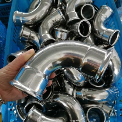 China SS304 / SS316L Stainless Steel 304 DVGW M-Profile 80mm 90 Degree Equal Elbow for sale