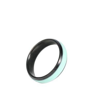 China Fashion CLASSIC European and American simple index does not fade to ring stainless steel luminous rings for sale