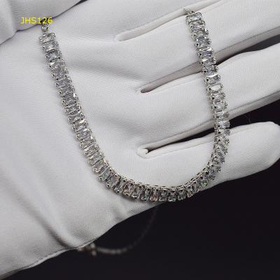 China JHS126 Wholesale Fashion Charm Jewelry Silver Zircon Necklace, Free Retractable Women's Stainless Steel Necklace for sale