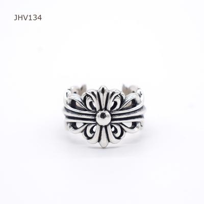 China Hiphop JHV134 Fashion Wholesale 925 Sterling Silver Vintage Silver Crow Heart Rings 925 Silver for sale