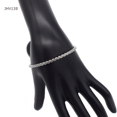 China JHV138 punk 925 silver retro black and silver bangles wholesale fashion jewelry for sale