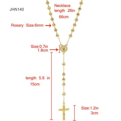 China Fashionable Charm JHN140 18k Gold Necklace Religious Jewelry Cross Necklace Women for sale