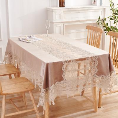 China Wholesale Art Tablecloth Dustproof Overlay Waterproof Dinning Tablecloth For Home Dining Decorative Lace Tablecloths for sale