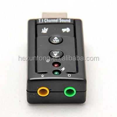 China 7.1 Ch External High Quality 7.1 Channel 3d Sound Card USB2.0 Audio Sound Card Adapter For Mic for sale