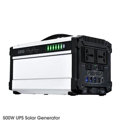 China 500w DC/AC Outdoor Solar Generator Station Portable Power Bank for Outdoor Camping for sale