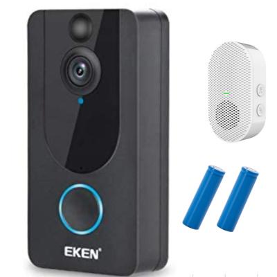 China Hot Built-in Smart Wireless Ring 1080P Wireless Ring Camera Eken wifi V7 Doorbell Camera Support Cloud Storage for sale