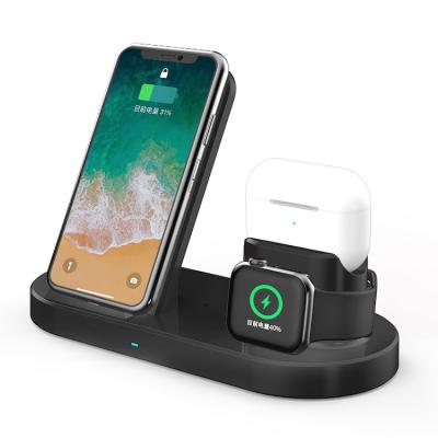 China For Phone/i watch/air pods Qi standard Super fast 3 in 1 dock station foldable charging wireless charger 10W for phone for airpods for iwatch for sale