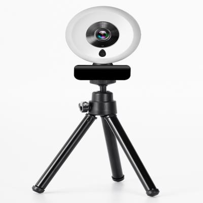 China Advanced Privacy Coverage Ring Light Streaming 1080P HD Adjustable Webcam Auto Focus Web Camera for YouTube Torch for sale