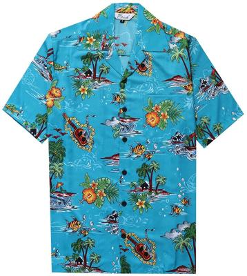 China Non-shrink Hawaiian Sublimation Beach Wear Regular Fit Buttons Apparels Shirts For Men's Styles for sale