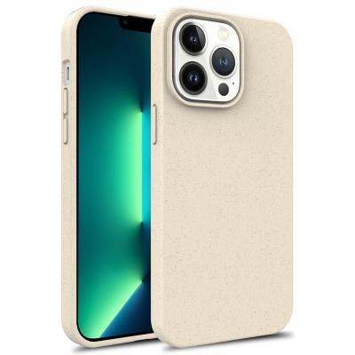 China Shockproof Matte Degradable Eco-Friendly Wheat Straw Silicone Phone Case For iPhone 15 14 12 13 11 Pro Max Mini XS X XR 7 8 Plus SE Case for sale