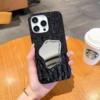 China Shockproof New Fashion Luxury Mirror Creative Case 3D Rock Pattern Shockproof Mobile Phone Case For iPhone 14 13 12 11 Pro Max Phone Case for sale