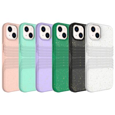 China Shockproof For iphone 14 pro max Soft phone case Material Wheat Straw Fully Biodegradable Style Back Cover for iphone 14 case shockproof for sale