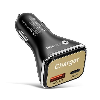 China Univeral Car Charger New Design USB Type C Car Charger PD USB Phone Charger Fast Charging Mobile Phones Car Charger for iPhone Samsung Xiaomi OPPO for sale