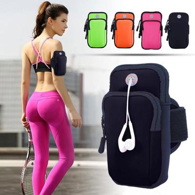 China Environmentally Friendly Material Multifunctional Outdoor Sports Armband Casual Arm Package Bag Gym Fitness Cell Phone Bag Key Holder for iPhone 13 Pro Max for sale