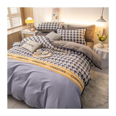 China Direct Sales#4pc Microfiber Sheet Bedding Set Duvet Cover Bedspread Bedding Sets #Factory Nondisposable for sale