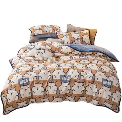 China Sales#custom Christmas Duvet Set Bedding Set Cotton Bed Sheets Set Nondisposable Direct Bedding #Factory for sale