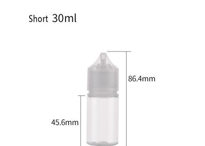 China 30ML 60ML Eliquid Bottles E - Cig Vape Juice Bottles for sale