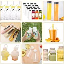 China 250ml 350ml 500ml Juice Bottle BPA Free Empty Square Shape Plastic PET Beverage Bottle For Juice Packing for sale