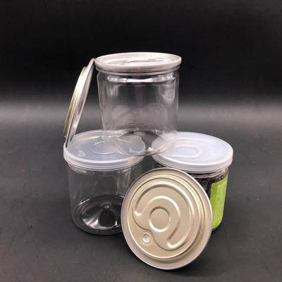 Cina Vaso di plastica trasparente vuoto di qualità alimentare Contenitore di stoccaggio PET Mason Jar BPA Vaso di plastica gratuito con tappo di plastica in vendita