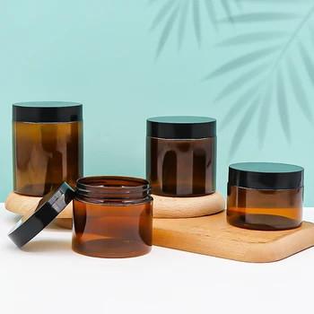 China Food Plastic Storage Jars 30g 50g 100g 120g 150g 200g 250g 300g 400g 500g 1000g Amber Pet Jar With Lid for sale