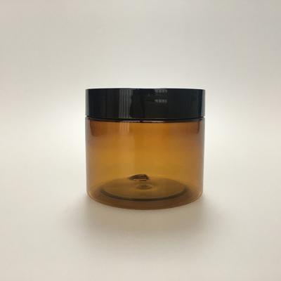 China Clear Plastic Jars With Lids 4 Oz Black Lids Clear 50g 100g 150g 200g Pet 8 Oz Plastic Cosmetic Jars For Cream for sale