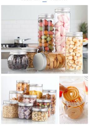 China Transparent Plastic Jars With Lids For Kitchen And Bathroom Storage for sale