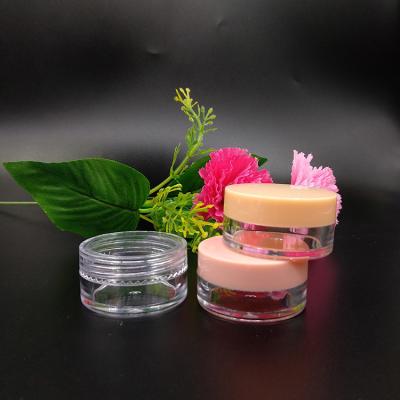 China Crystal Clear Cosmetic Plastic Beauty Jar With Gasket for sale