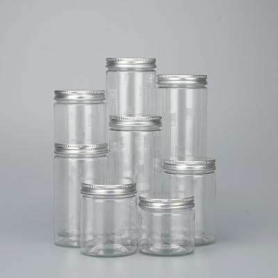 China Convenient Honey Storage Wide Plastic Jars with Lids and PET Bottle Aluminum Cap for sale