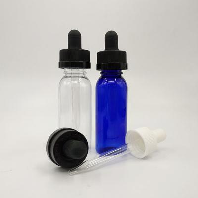 China Clear Black Glass Liquid Dropper Bottle With 5ml 10ml 15ml 20ml 30ml 50ml 100ml Capacity for sale