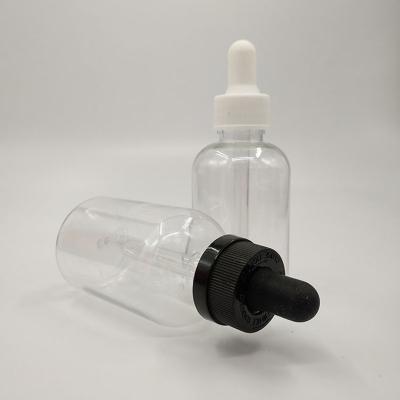 China Transparent Black Customize Plastic Dropper Bottles for Sealing Type Screw Cap for sale