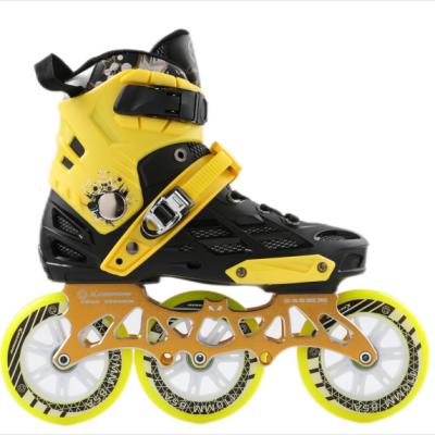 China Aluminum High Speed ​​Roller Skates 3 Wheels Safety Cnc Base Plate Adjustable High Quality Roller Skates for sale