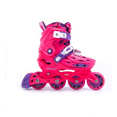 China Hot Selling Plastic Base Platete Inline Slalom Skate Freestyle Hard Slalom Boot Integrated Skate For Adult for sale