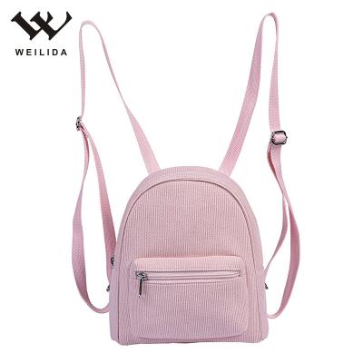 China The Other Fashion Design Corduroy Backpack Mini Ladies Leisure Backpack School Backpack for sale