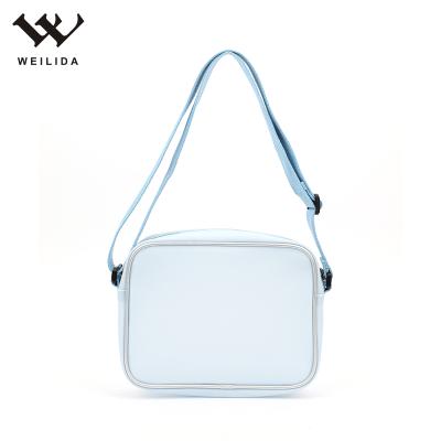 China Soft Color Pure Durable Modern Design PVC Small Cross - Body Canvas Bag Sling Shoulder Bag for sale