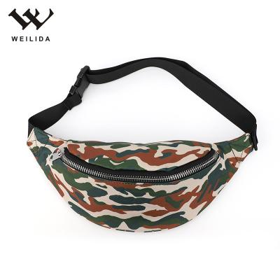 China Portable Custom Logo Camo Fanny Pack Waist Bag Recycled Travel Fashion Women Men Running Fanny Pack for sale