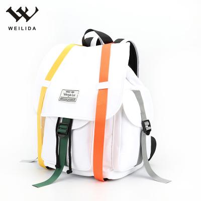 China Custom Design / Logo Is Available Product Promotional Optional Sport White Color Durable Nylon Men Backpack for sale